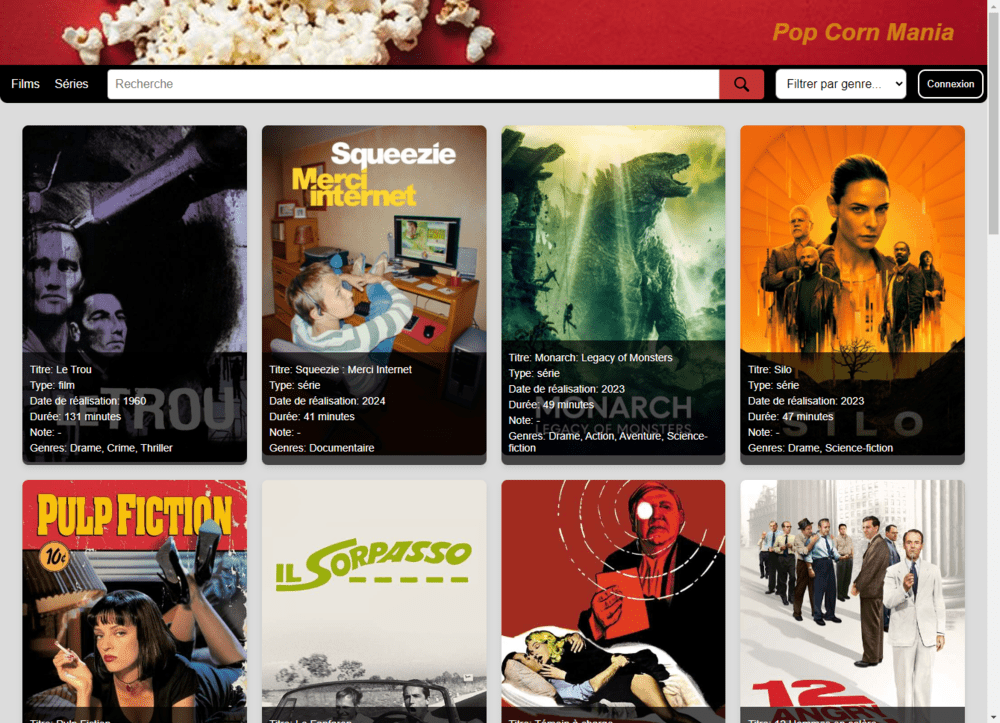 Projet Pop-Corn Mania